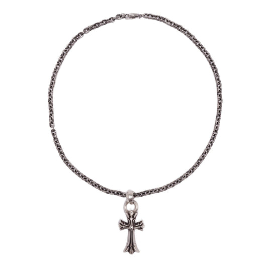 CHROME HEARTS ''DOUBLE CROSS PENDANT' PAPER CHAIN 20IN. NECKLACE