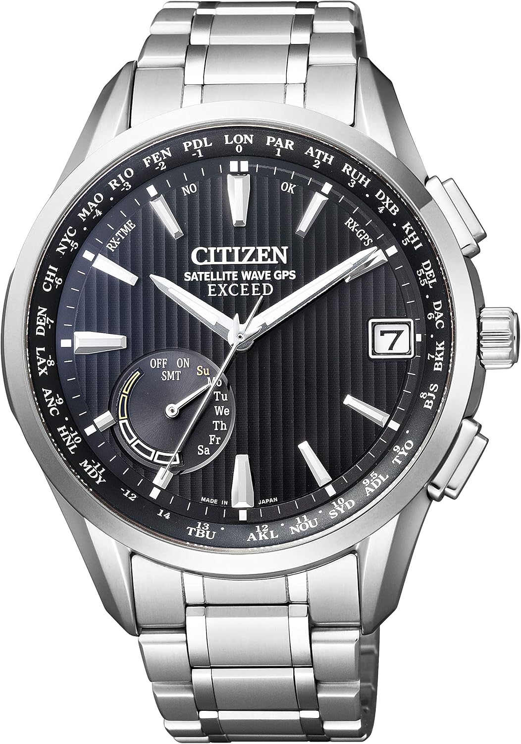 Citizen CC3050-56F EXCEED Eco-Drive, GPS Satellite Radio Watch, Direct Flight, Men's