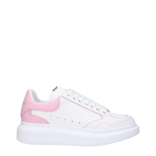 Alexander McQueen アレクサンダーマックイーンスニーカーラリーレザーレザーホワイト/ピンクソフト - Image 1
