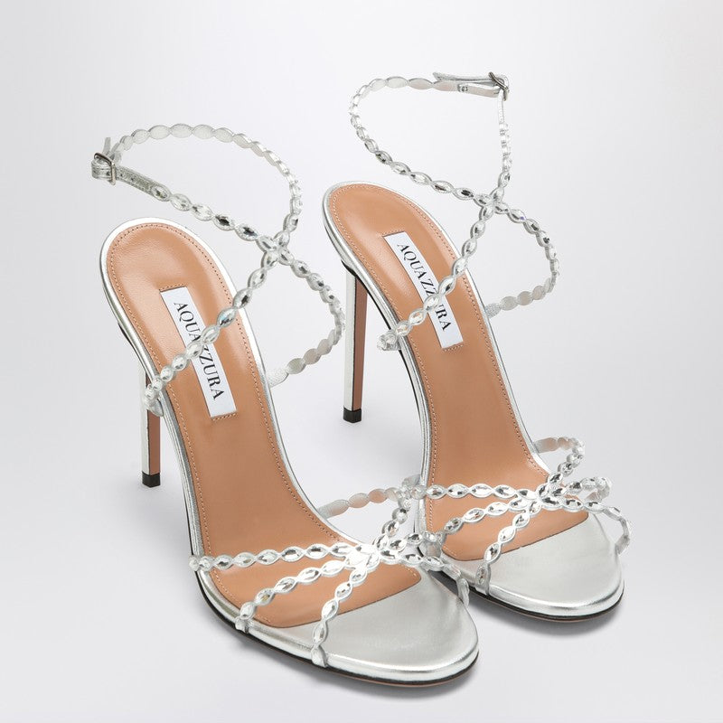 Aquazzura Loveはクリスタルで銀のサンダルを打った - Image 1