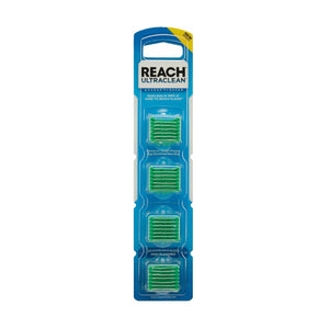 Cabezales de recambio para hilo dental Reach Ultraclean Access, menta, removedor de placa para dientes, resistente a los desgarros, para áreas de difícil acceso, cuidado bucal, sin PFAS, para adultos