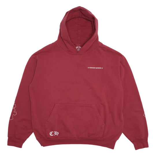 CHROME HEARTS X DRAKE CLB 'WASHED RED' HOODIE