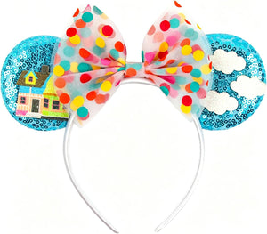 MADO Diadema de Orejas de Ratón Azul para Mujeres, Adultos, Niños y Niñas, Orejas de Ratón de Princesa