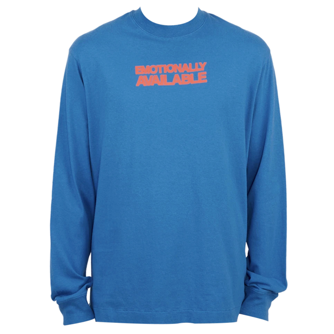 OFF-WHITE 'EMOTIONALLY AVAILABLE' BLUE LONGSLEEVE