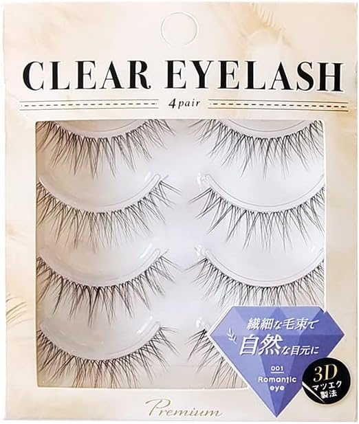 CLEAR EYELASH 4 Pairs Natural False Eyelashes (Marantic Eye)