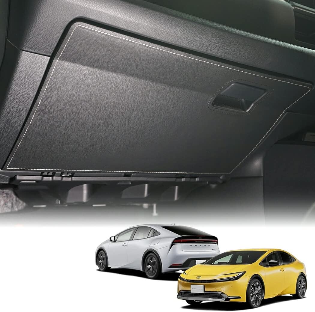 [axis-parts] gg-tp60-057 [stitch color selectable] glove box kick guard Toyota Prius [Model: 60/65 series (year: R5.1 ~)] Pattern: Leather/Stitch Color: Black (ST)