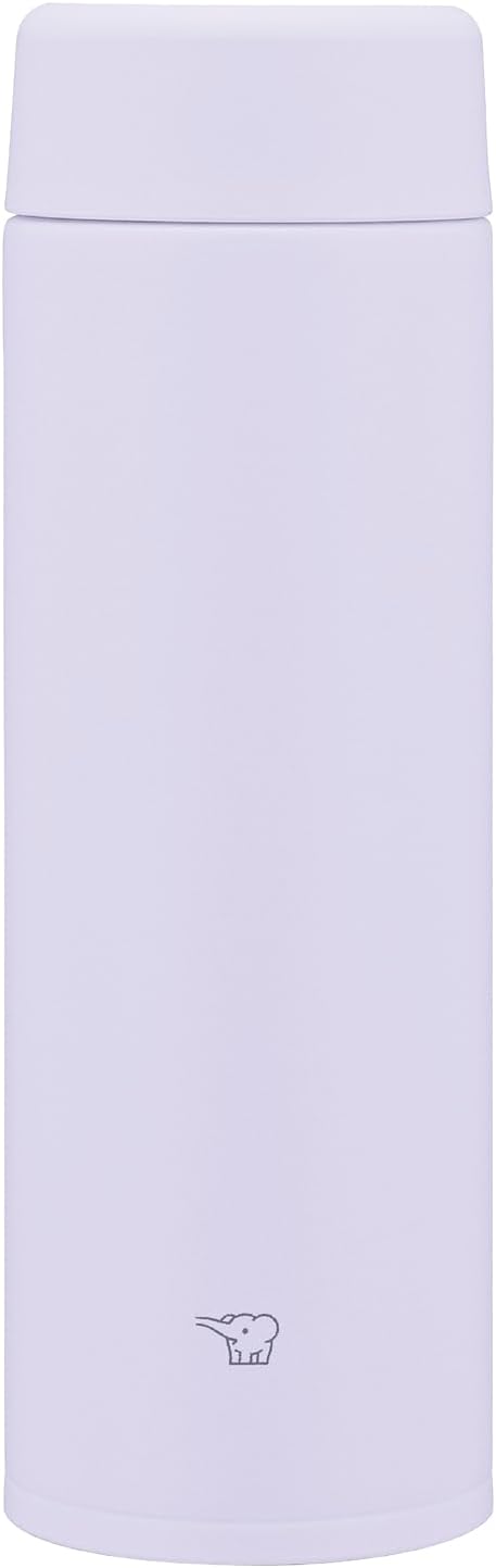 Zojirushi SU-AA48-VM Water Bottle, 16.2 fl oz (480 ml), Advanced Zojirushi Classic Mug, Dishwasher Compatible, Seamless Stopper, Only 2 Parts to Wash, Compact, Hot & Cold Retention, Screw, Icy Purple