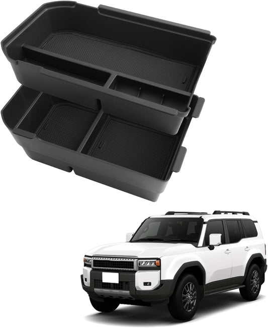 Toyota Rankle 250 Console Box, Top and Bottom Set, For Land Cruiser TRJ250W/GDJ 250W Type, Storage Box, Large Capacity, Storage for Small Items, Anti-Slip Mat, Easy Installation, Car Storage
