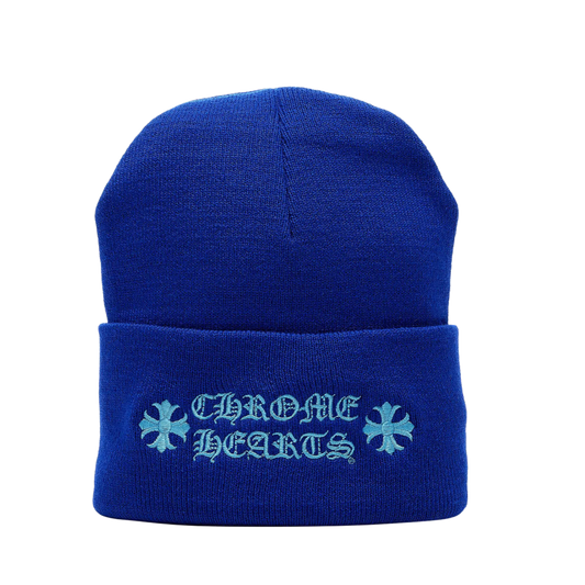 CHROME HEARTS 'BLUE LOGO' BEANIE