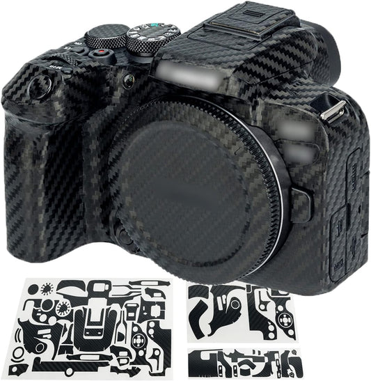 JJC Camera Protective Leather Film Camera Body Protective Film for Canon EOS R10 EOSR10 Camera 3M Material Carbon Fiber