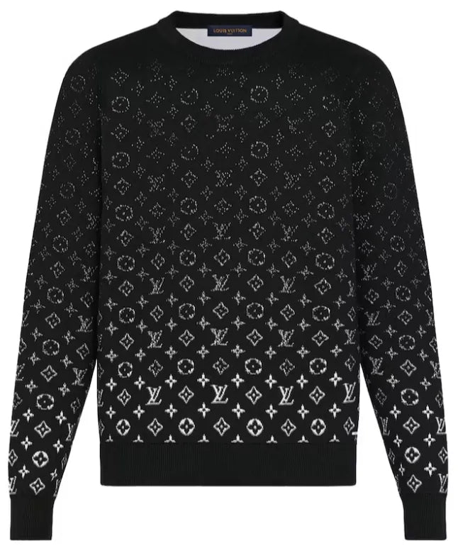 LOUIS VUITTON BLACK MONOGRAM SWEATER