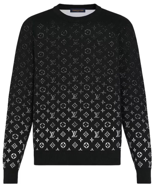 LOUIS VUITTON BLACK MONOGRAM SWEATER