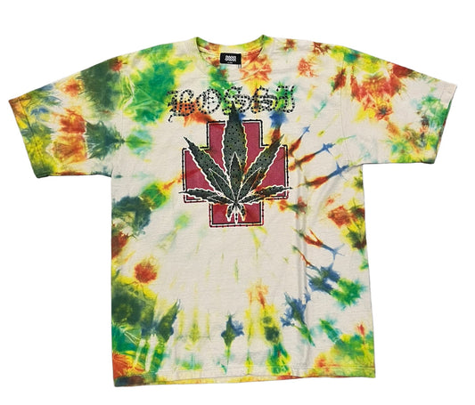 BOSSI 'MEDICAL LEAF' RHINESTONE VINTAGE TEE