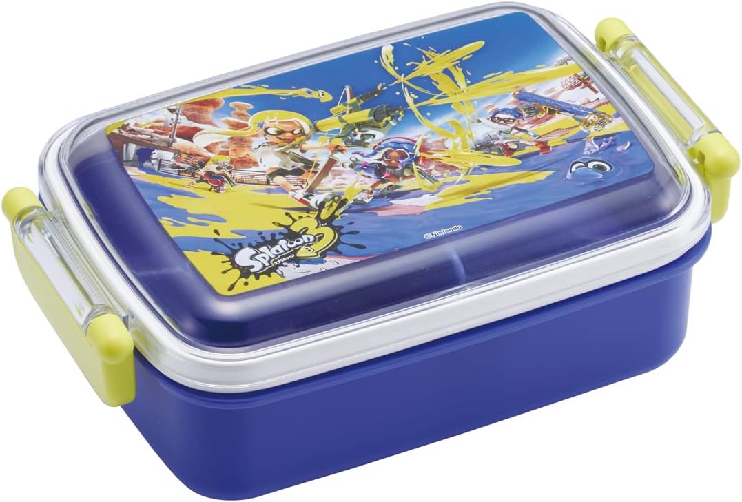 Skater (Skater) Bento Box for Kids, 450ml, Fluffy Dome Lid, Lunch Box, 1-Tier, Made in Japan, Splatoon 3, Boy, RBF3ANAG-A