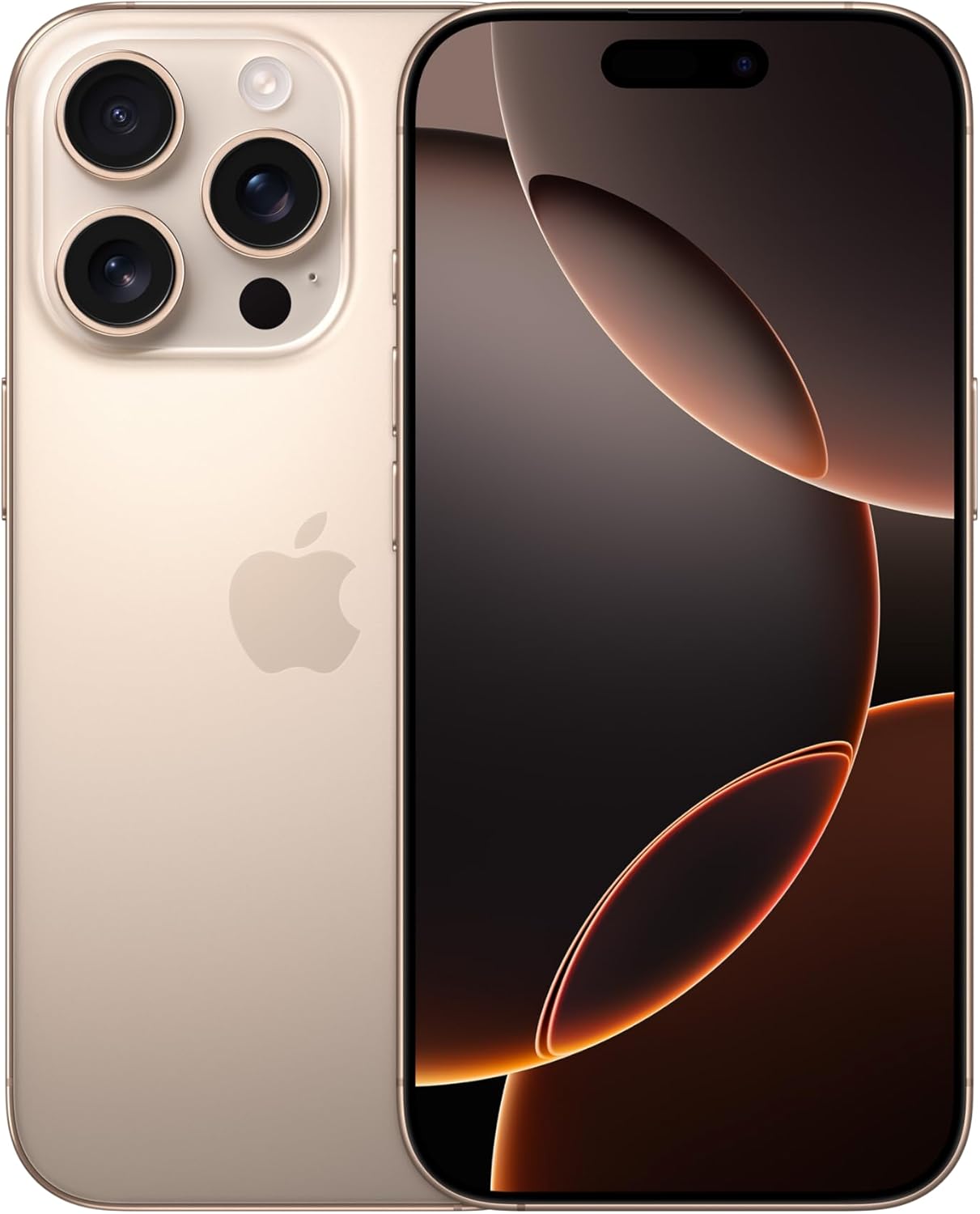 (Refurbished) Apple iPhone 16 Pro 128 GB, Desert Titanium, SIM Free, Compatible with 5G