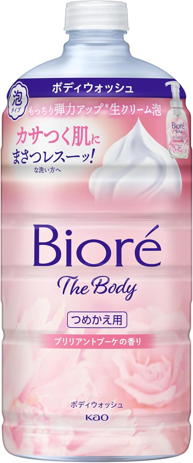 Biore The Body Foaming Type Brilliant Bouquet Scent Refill, 26.7 fl oz (780 ml) Body Soap, Body Wash