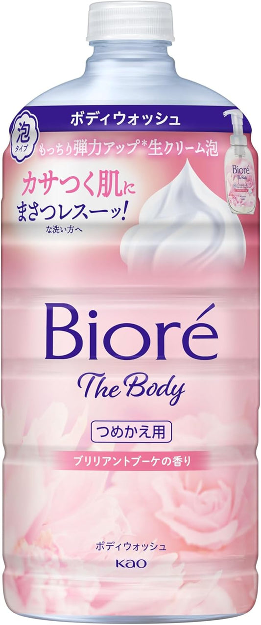 Biore The Body Foaming Type Brilliant Bouquet Scent Refill, 26.7 fl oz (780 ml) Body Soap, Body Wash