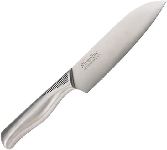 Triad Knife with 165mm Blade 【Riverline Established in Meiji 6, Veteran Cutlery Manufacturer】"All Stainless Steel, Streamlined Handle, Dishwasher Safe" Meat, Fish, Vegetables, Japanese Made