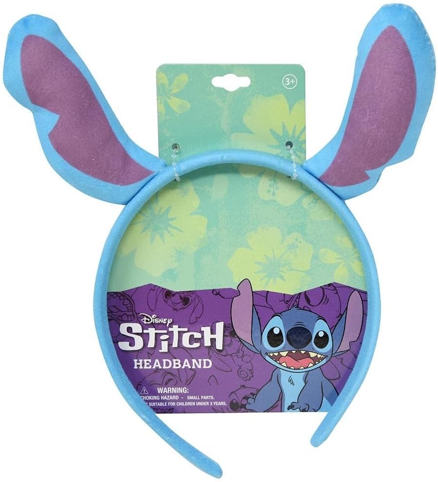 Disney Diadema de puntada, orejas de felpa azules y moradas, accesorio para el cabello de disfraz