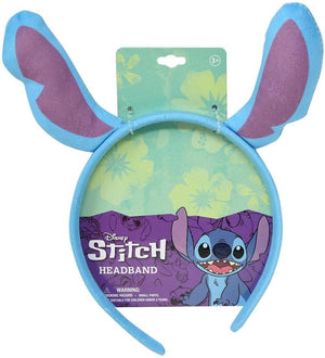 Disney Diadema de puntada, orejas de felpa azules y moradas, accesorio para el cabello de disfraz