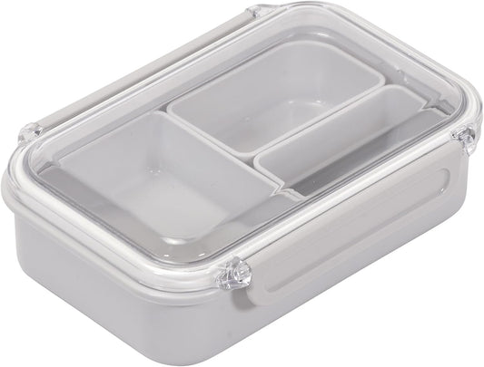 Pearl Metal DC-6003 Home Label Lunch Box with Core 16.9 fl oz (500 ml), Gray, Made in Japan