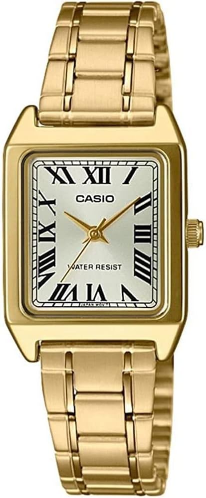 Casio LTP-V007G-9B Standard Quartz Women's Watch, Gold, Metal Band, Overseas Model, Gold Metal Band LTP-V007G-9B, Bracelet Type