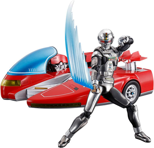 BANDAI SPIRITS Chogokin Space Detective Gavan & Cybarian, Approx. 3.9 inches (100 mm) & Approx. 5.5 inches (140 mm), Die Cast & ABS, Painted Action Figure