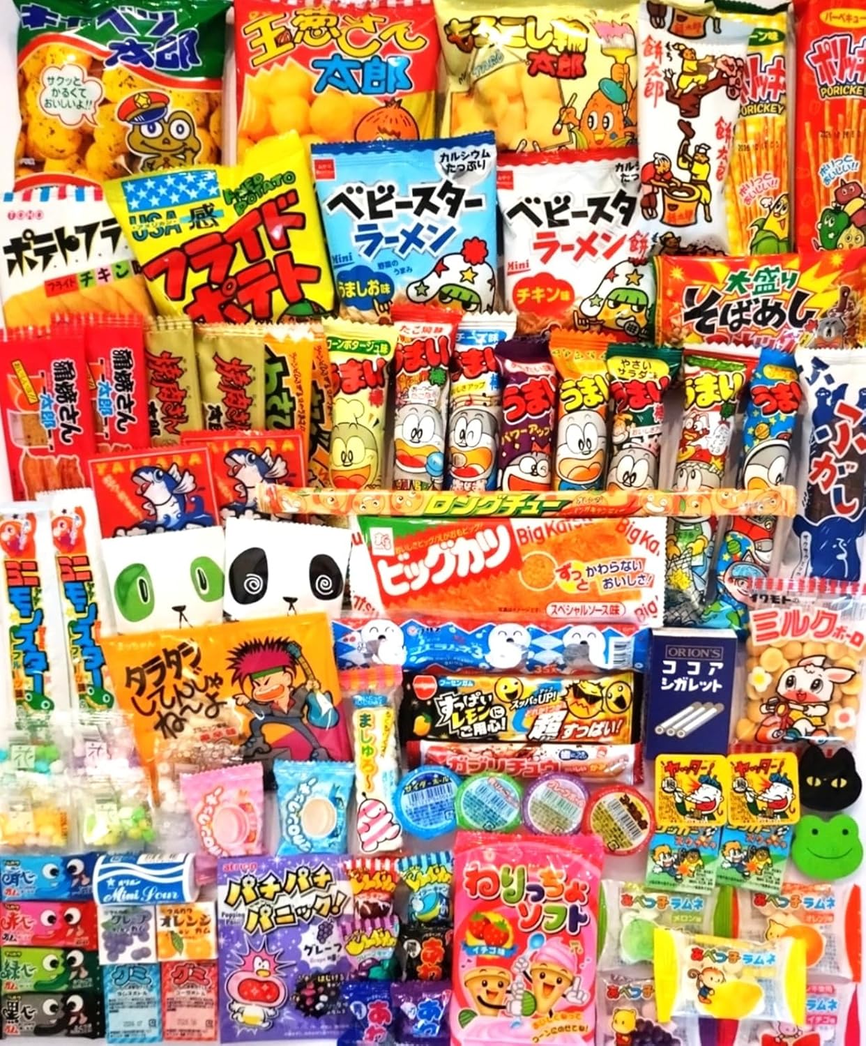Japanese Snacks Assorted, 80-Piece Set, Includes 80 Boxes, Includes Mini Stickers