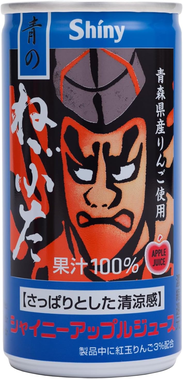 Shiny Blue Nebuta, Aomori Prefecture Apple Juice, 6.7 oz (190 g) x 24 cans