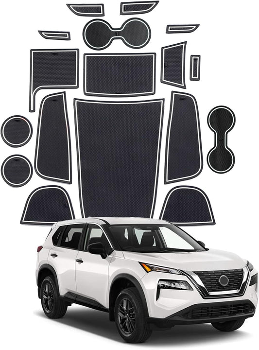 SHAOHAO Nissan X-Trail T33 4th Generation 2022 Car Specific Design Pocket Mat, Interior Rubber Mat, Rubber Mat, Floor Mat, Console Mat, Dress Up Parts, Interior Parts, Anti-Slip, Noise Prevention,