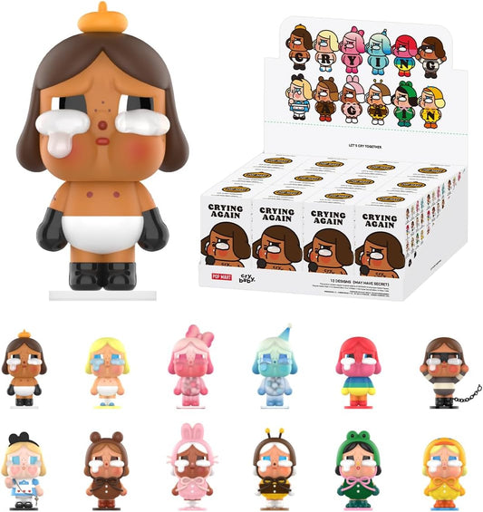 POP MART CRYBABY Crying Again Series (1 Piece), Pop-Mart Toy Toy Toy Plastic Model Premium Toy PVC Soft Vinyl Original Character Birthday Gift