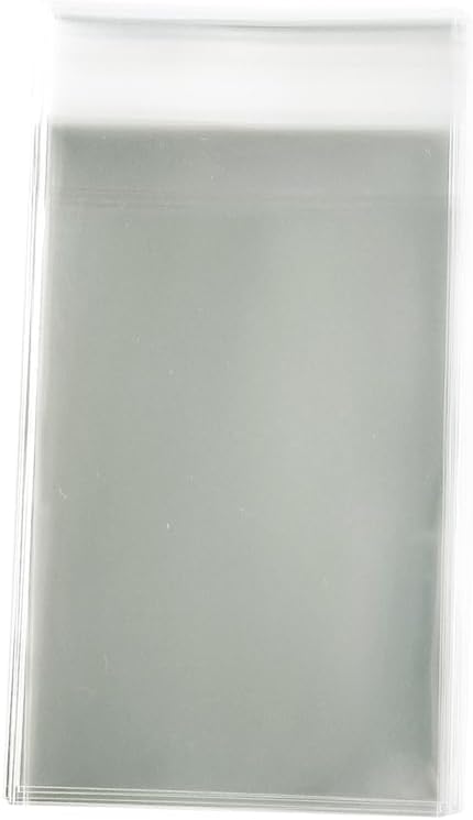 OPP Bag with Tape, Card Sleeves for Trading Cards, Pokemon Cards, 2.6 x 3.5 inches (65 x 90 mm), 200 Pieces