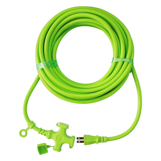 Kowa KM04-10 Soft Type Extension Cord, 15A, 32 ft 10 in (10 m), 3 Outlets, Green, Made in Japan