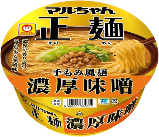 Maru-chan Masamen Cup, Thick Miso (4.6 oz (131 g) / Cup Noodles), Instant Ramen (Mochi Hand Mimi Style Noodles x Highly Scented Thick Miso Soup), Box Buy, Ramen, Toyo Suisan