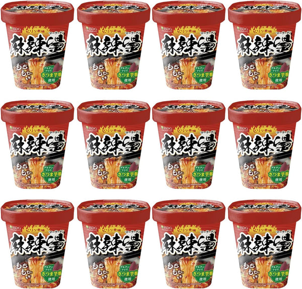 医食同源ドットコム 麻辣湯 (マーラータン) 88g × 12食 『ヴイ一ガン認証取得商品』グルテンフリー さつま芋麺使用 植物由来 低カロリー おいしい モチモチ食感 即席春雨 カップ麺