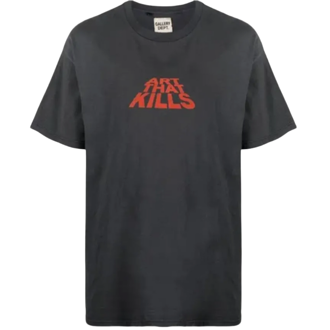 GALLERY DEPT. WASHED BLACK 'ATK STACK' T-SHIRT
