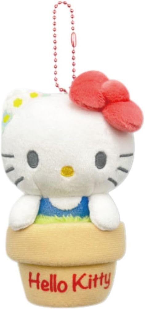 Hatayama Shoji Sanrio 63202994 3D Flower Series Mascot Pouch, Hello Kitty, Approx. 5.1 x 3.0 x 2.8 inches (13 x 7.5 x 7.5 x 7 cm)