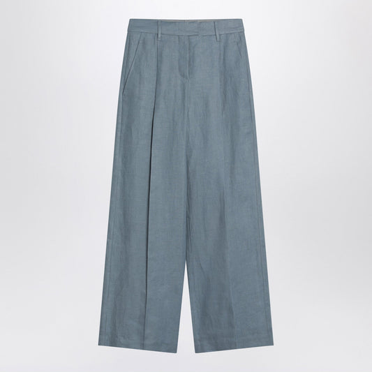 Brunello Cucinelli リネンブレンドのブルネッロクシネリワイドアビオカラーのズボン - Image 1