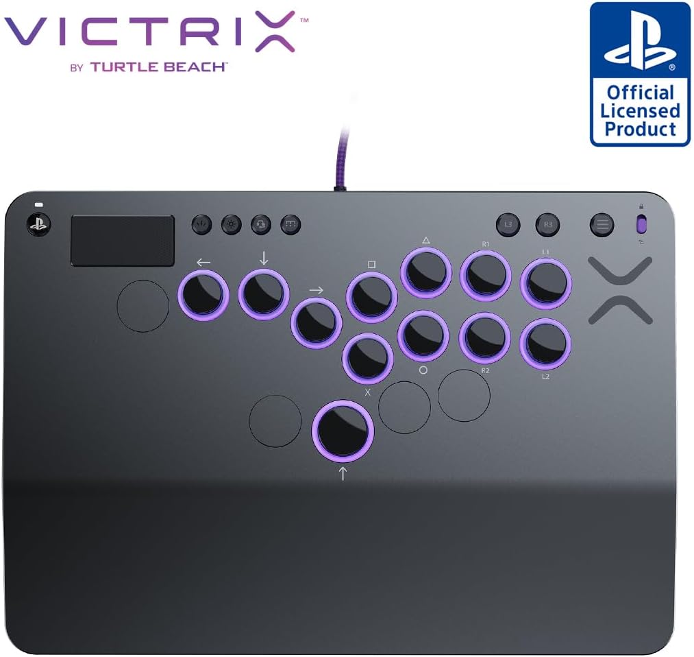 【SONY公式ライセンス商品】Victrix by TURTLE BEACH Pro KO レバーレス アケコン フルカスタマイズ対応 格闘ゲーム用 eスポーツ向け軽量デザイン PS5/PS4/PC対応 レバレス【国内正規品】