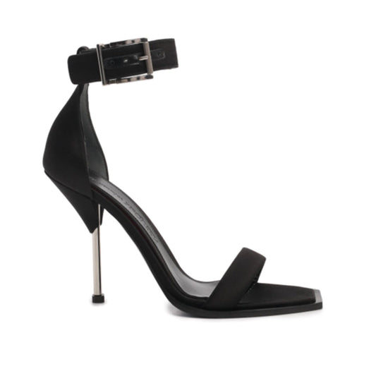Alexander Mcqueen アレクサンダーマックイーンシルクサテンヒールサンダル - Image 1