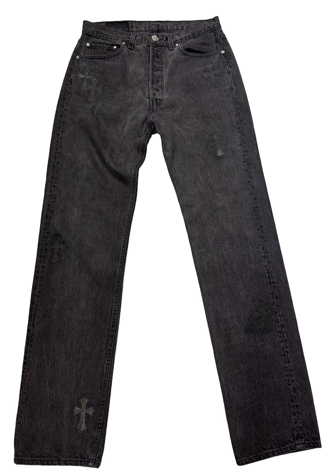 CHROME HEARTS 'BLACK' 15 PATCH BLACK JEANS