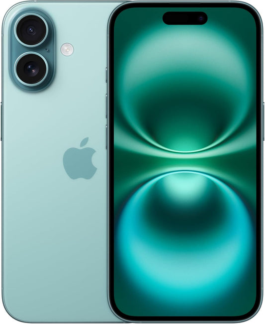 Refurbished Apple iPhone 16 128GB Teal, SIM-Free, 5G Compatible