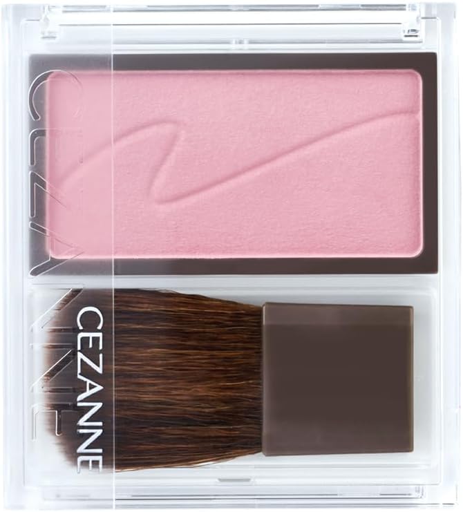 Cezanne Cheek Blush 03 Milk Mauve 0.08 oz (2.2 g), Pink Mauve Color, Blends Well, Ruddy Cheeks