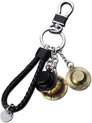 Morydovs 3D Alloy Keychain for One Piece Devil Fruit Straw Skull Bag Charm Character, Metal Alloy, Popular Anime Goods, Decoration, Gift, Collection, Popular, Character, Anime, Moe Goods, Fashionable, Birthday Present (B)