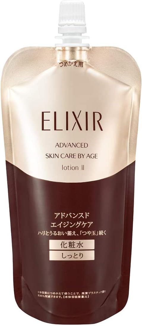 ELIXIR Advanced Lotion T 2 (Moist Type) 5.3 fl oz (150 ml) Refill Lotion, Hari, Moisturizing, Tsuyama, Aging Care, Shiseido
