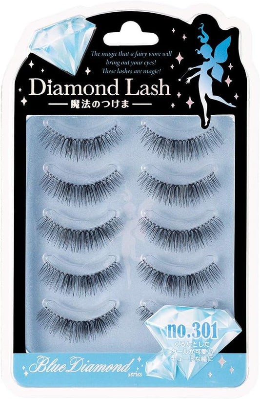 Diamond Lash [no.301] 5 pairs (for upper eyelashes) with cute curls and cute eyes