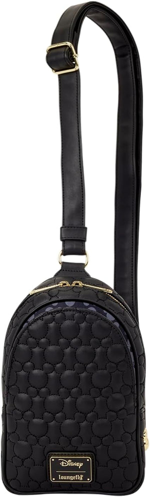 Loungefly Disney Mickey Mouse Sac à bandoulière convertible avec sangle jacquard réglable