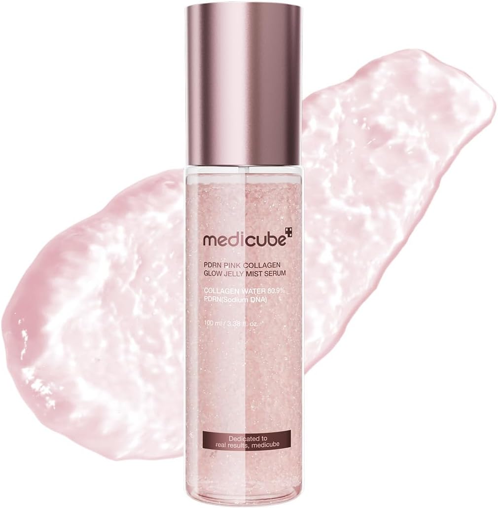 Medicube PDRN Pink Jelly Serum Mist, Spray Serum, Mist Lotion, Moisturizing Mist, Moisturizing Serum, Essence Mist, Dual-Layer, Lotion, Sensitive Skin, Dry Skin, Elastic, Pores, Texture