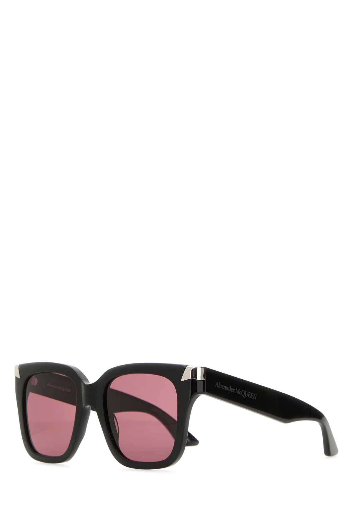 Alexander Mcqueen アレクサンダーマックイーンブラックアセテートパンクリベットサングラス - Image 1