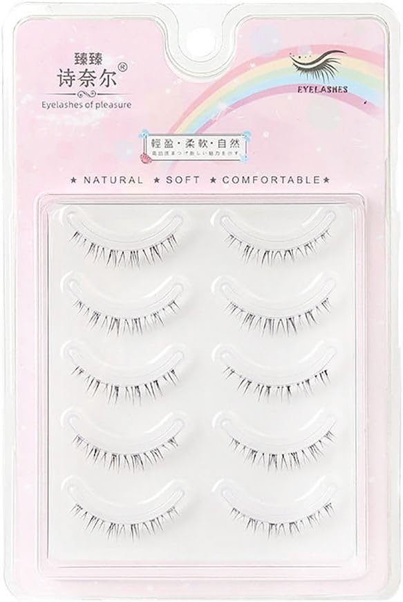 5 Pairs Transparent Stem Under False Eyelashes Natural Simulation Pair One Piece False Eyelash Eye Makeup Tools Beauty